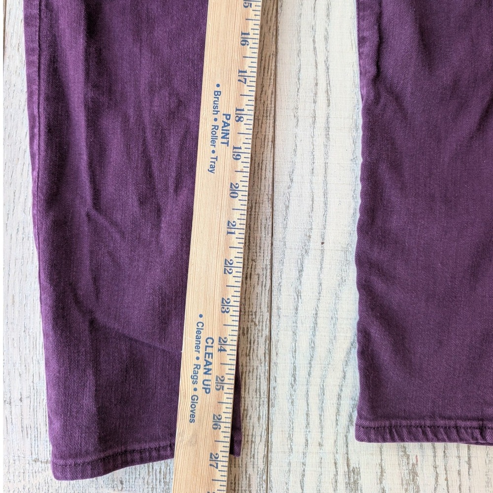 AG Adriano Goldschmied Stevie Ankle Slim Straight Leg Jeans Maroon 27R CTL1377- - Picture 6 of 7